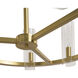 Clarabelle LED Brass Chandelier Ceiling Light, Small